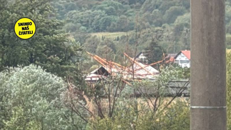 Olujni vjetar otpuhao je krov sa staračkog doma u Gornjoj Bistri!