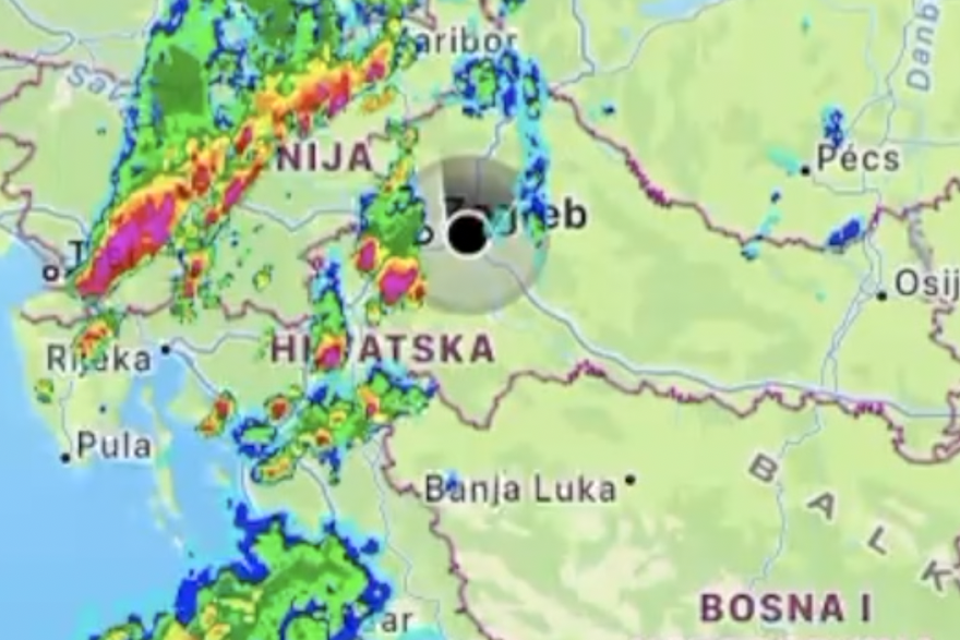 Nevrijeme sti&zcaron;e u Hrvatsku