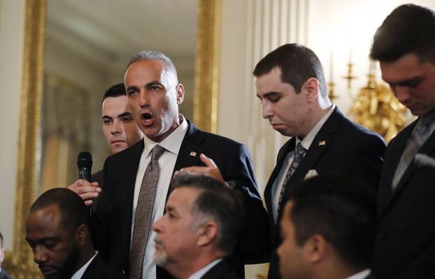 U.S. President Donald Trump hosts a listening session with high school students and teachers to discuss school safety at the White House in Washington