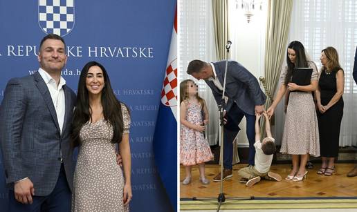 FOTO Ma, kome je to dosadno? Miočićev sin imao svoj šou na prijemu, supruga zablistala...