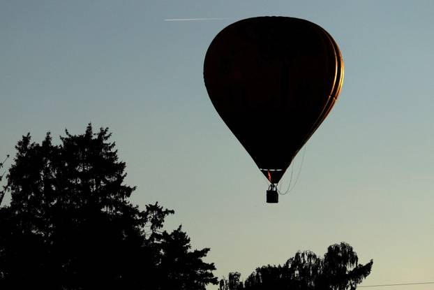 Hot air balloon fiesta above Hradec Kralove city