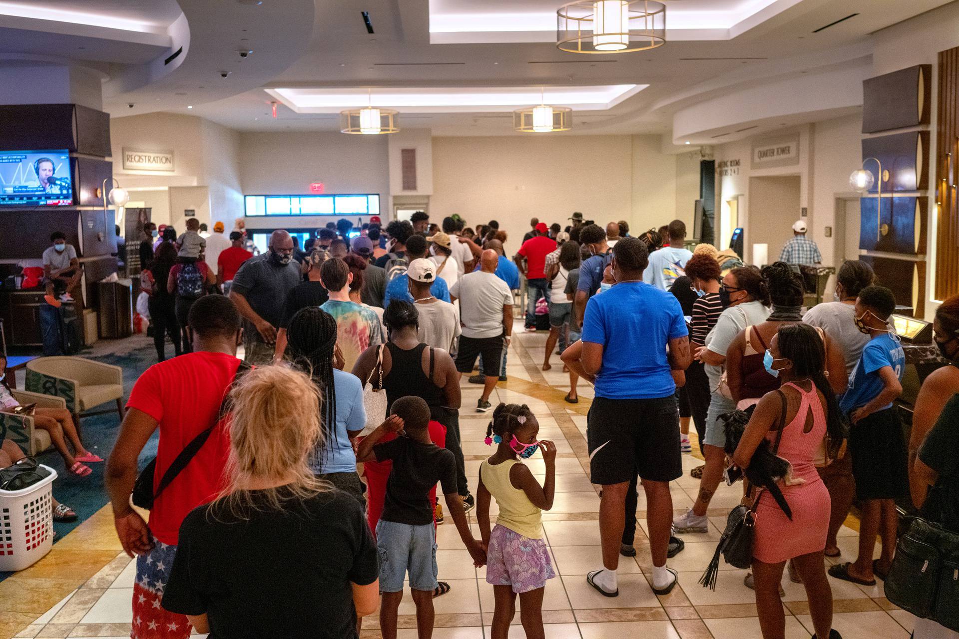 Hurricane Laura evacuees in New Orleans