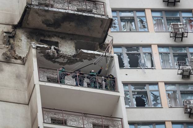 Aftermath of a Russian drone attack in Odesa