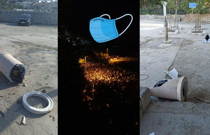 Divlji vikend na plažama Splita: Netko je porazbijao i netom postavljene kante za smeće