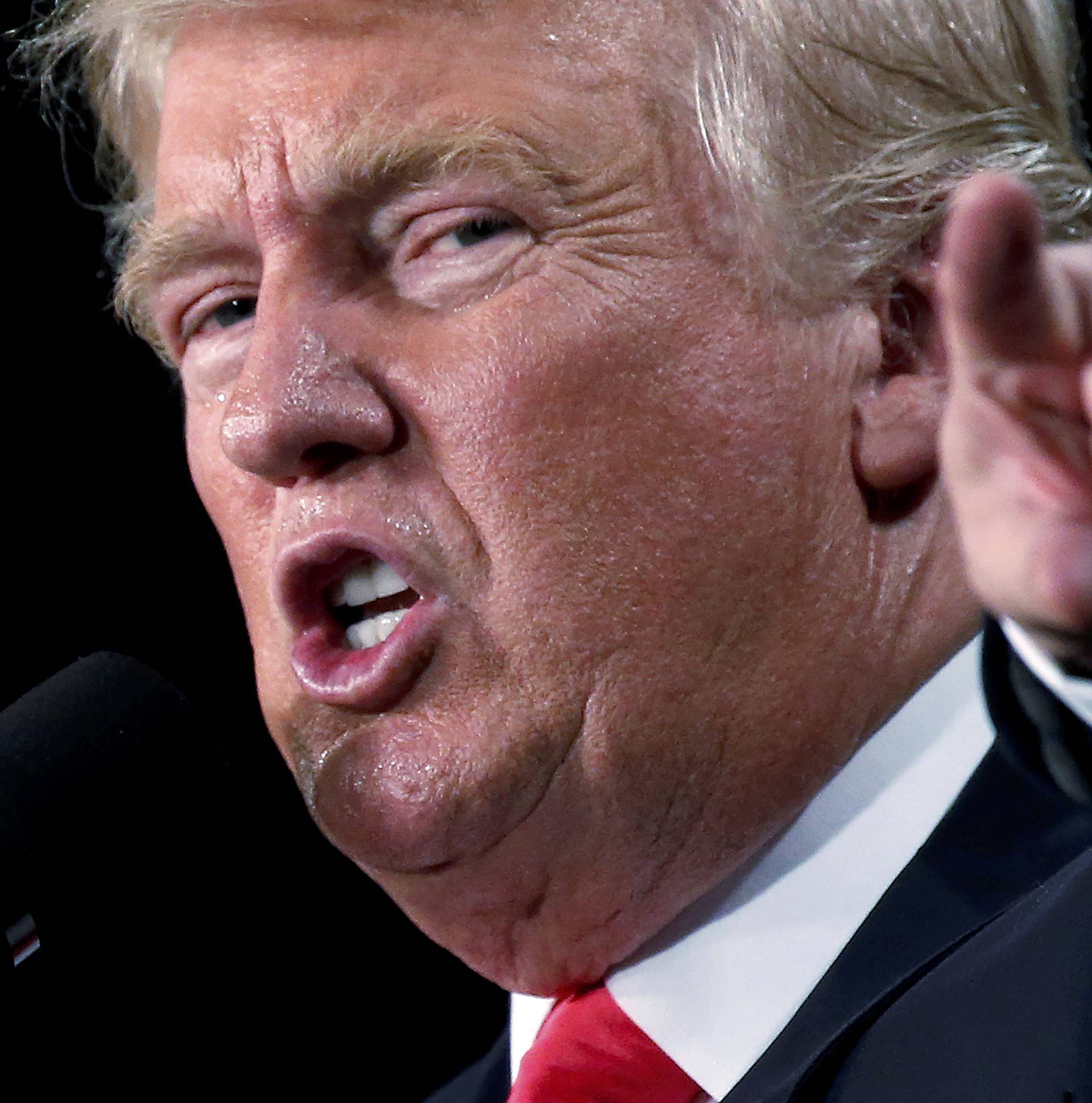 Republican presidential nominee Donald Trump speaks at a campaign event in Winston-Salem