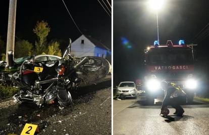 U teškoj nesreći kod Daruvara poginulo dvoje ljudi: Udarili motociklom u srnu pa u auto