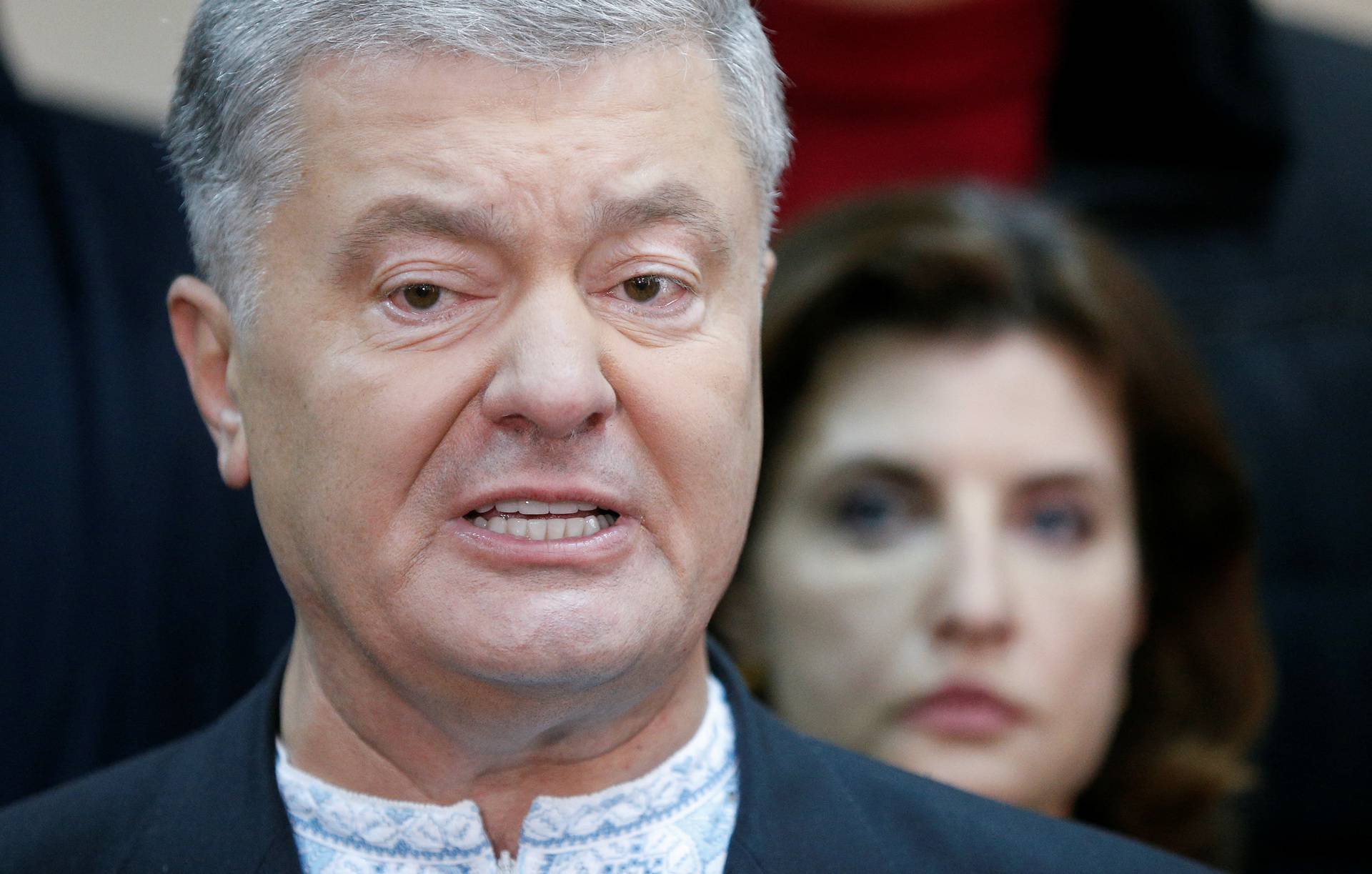 Ukrainian former President Poroshenko attends a court hearing in Kyiv