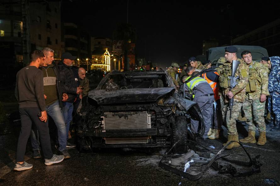 An Israeli strike on a car in Beirut