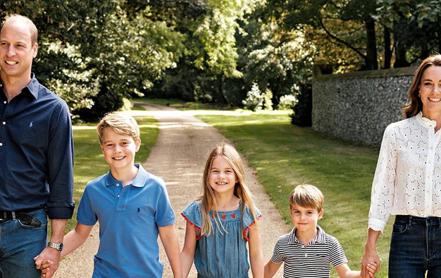 Christmas card of Britain's Prince William, Prince of Wales, Catherine, Princess of Wales and their children