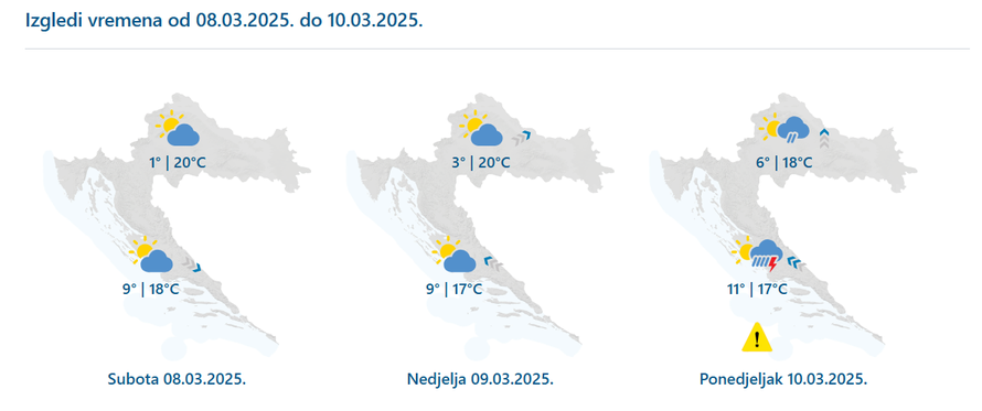 Proljetni dani izvukli su brojne u šetnju i na plaže: Evo kakvo nas vrijeme očekuje za vikend