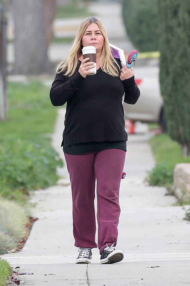 *EXCLUSIVE* Former Baywatch Star Nicole Eggert goes makeup free while enjoying a morning walk