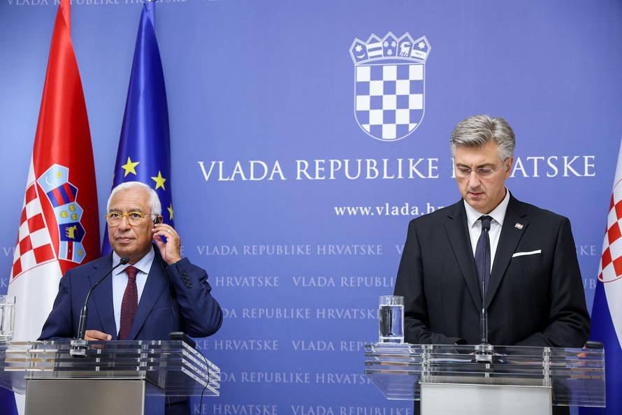 Zagreb: Andrej Plenković i Antonio Costa dali su izjavu medijima nakon sastanka