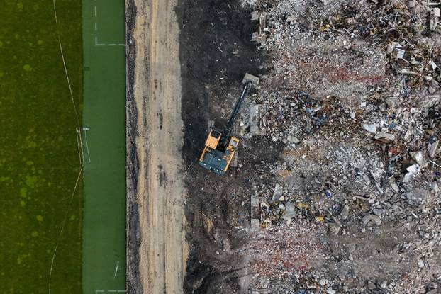 Zagreb: Fotografije iz zraka rušenja stadiona u Kranjčevićevoj ulici