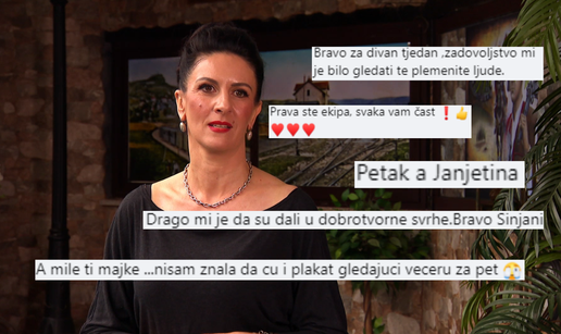 Gledatelji oduševljeni sinjskim tjednom u 'Večeri': Rasplakali ste me, vi ste ekipa za primjer