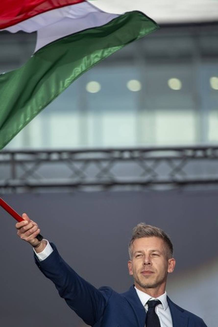 Peter Magyar s Tisza party/ 1956 commemoration, Budapest, Hungary UNGARN, 23.10.2024, Budapest II. Bezirk. PĂ� *** Peter