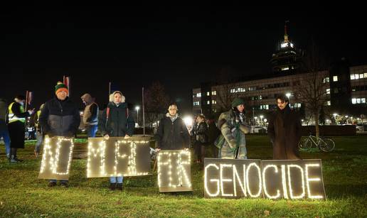 Prosvjed ispred HRT-a: Pozivaju na bojkot Eurovizije radi Izraela