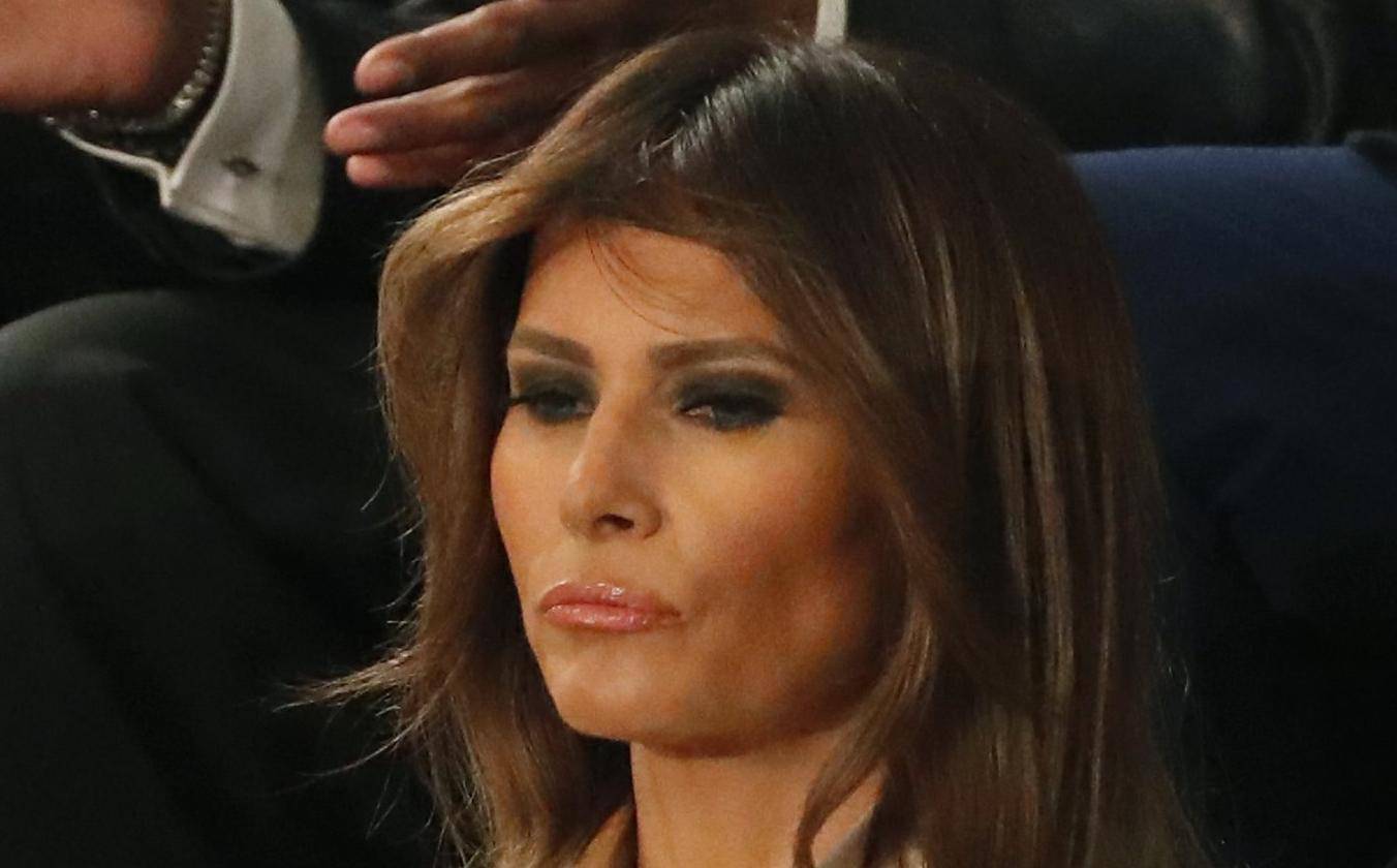 First lady Melania Trump and guests watch as U.S. President Trump delivers his State of the Union address in Washington