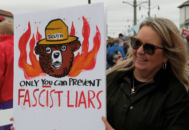 Protest Rally against Presdent Donald Trump in Rehoboth Beach, Delaware