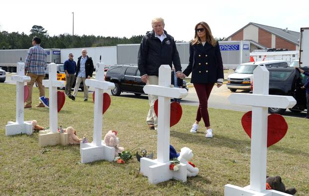 President Trump visits tornado-ravaged Alabama