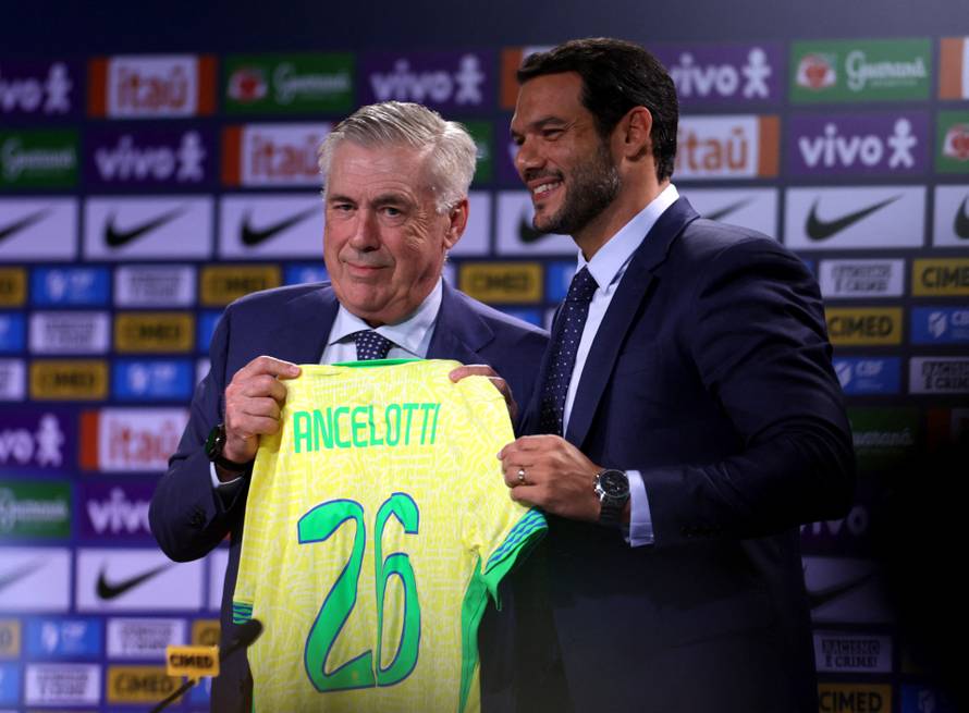 Brazil unveils new coach Carlo Ancelotti