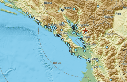 Dva potresa zatresla na granici Crne Gore i Albanije: Jedan bio 4,1 po Richteru, a drugi 3,4