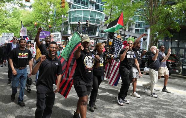 Anti-Trump “Hands Off” protest in Atlanta