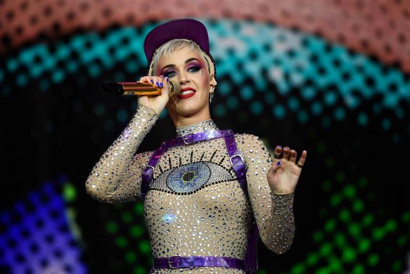 Katy Perry performs at Worthy Farm in Somerset during the Glastonbury Festival