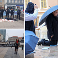 Opet molili i klečali na ulicama: U Zagrebu stigli i prosvjednici, razvili plakate i legli na njih