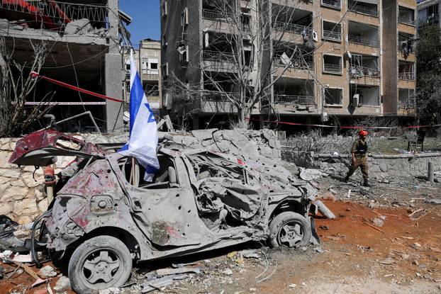 Aftermath of missile attack from Iran on Israel, in Ramat Gan