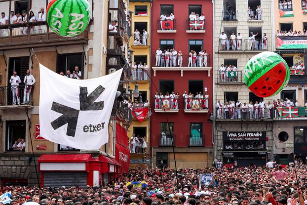 San Fermin festival (Chupinazo) in Pamplona