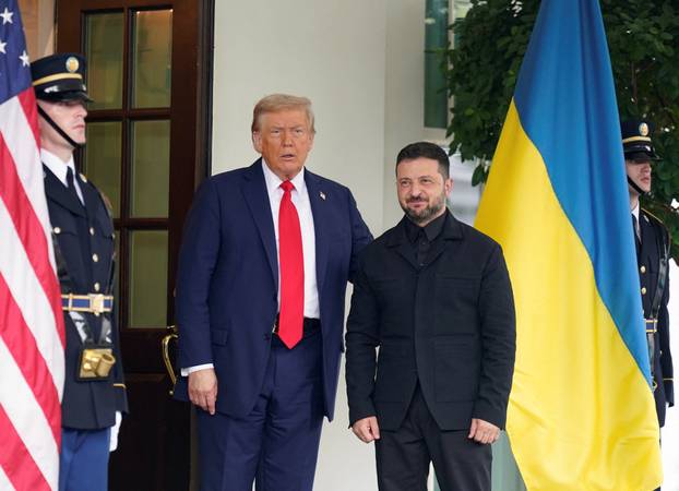 U.S. President Trump meets with Ukrainian President Zelenskiy and European leaders, in Washington, D.C.