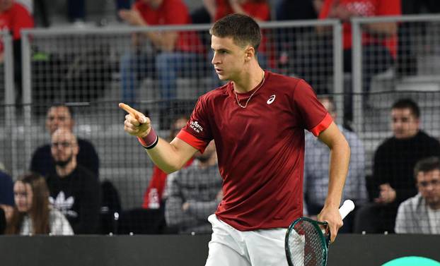 Varaždin: Davis Cup, meč Duje Ajduković - Bergs Zizou