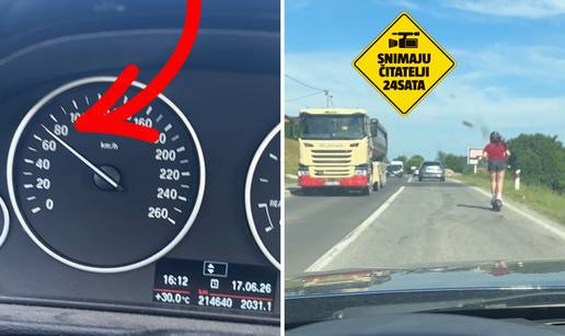 KAE OVO?! 'Vozim 70 km/h kod Karlovca, a ona na romobilu...'