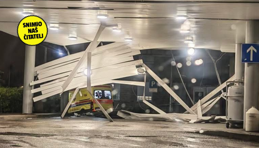 VIDEO Pogledajte trenutak kada se urušila nadstrešnica KBC-a Rebro: 'Ljudi su stajali ispod...'