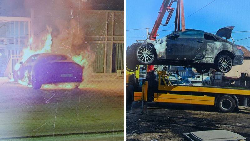 VIDEO Buktinja u Remetincu: Izgorio Mercedes djevojke (29)