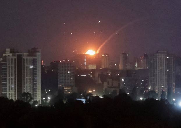 Russian missile and drone strike in Kyiv