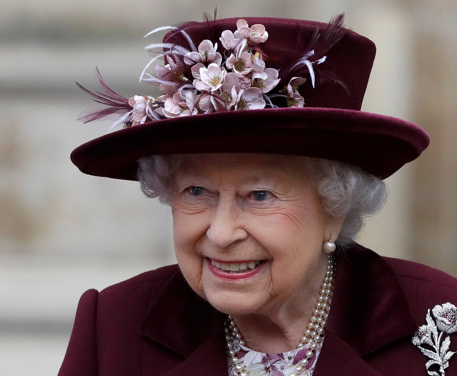 Britain's Queen Elizabeth leaves after attending the Commonwealth Service at Westminster Abbey in London