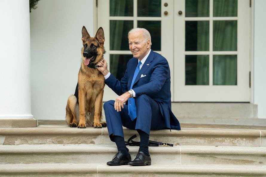 U.S. President Joe Biden and Dog Commander