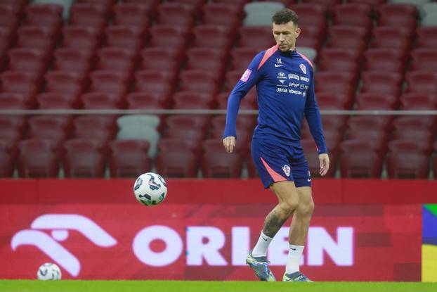 Varšava: Trening nogometaša Hrvatske uoči utakmice protiv Poljske