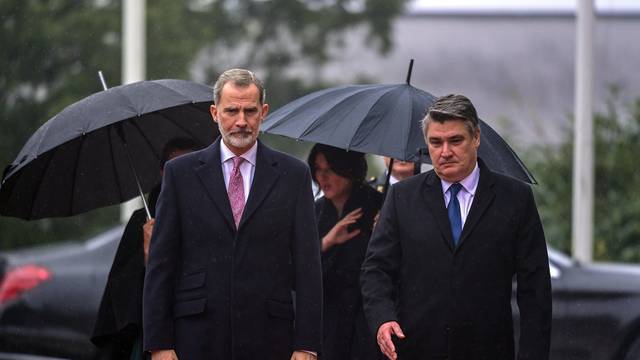 Zagreb: Španjolski kralj Filip VI. i kraljica Letizia stigli su u ured predsjednika