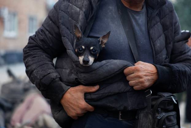 Aftermath of a Russian missile and drone attack in Kyiv
