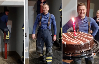 Opatijski vatrogasci iznenadili kolegu za rođendan u noćnoj smjeni: 'Mislio je da je požar'