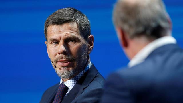 Zvonimir Boban, Fifa Deputy Secretary General gestures during the Dubai International Sports Conference in Dubai