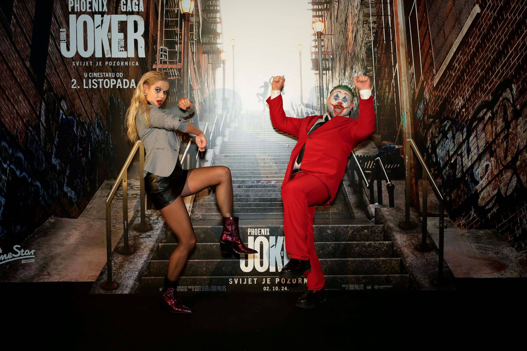 Petko na premijeru filma 'Joker: Ludilo u dvoje' stigao kao Joker