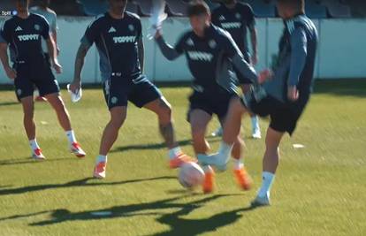 VIDEO Rebić dodao loptu kroz noge Livaji, njegova reakcija je hit: Pogledajte smiješnu scenu