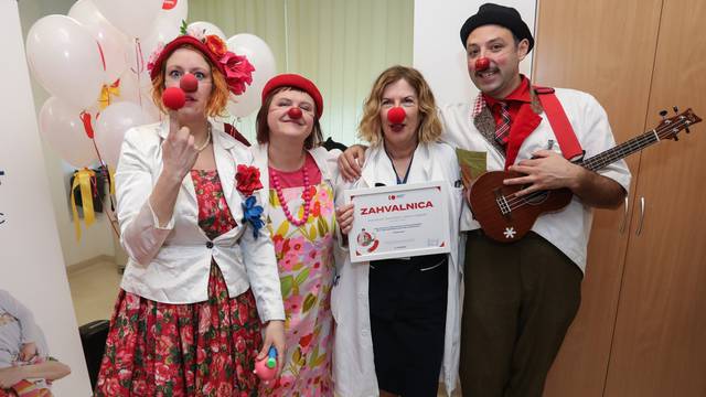 Zagreb: Udruga Crveni nosovi - klaunovidoktori obilježila 10. rođendan
