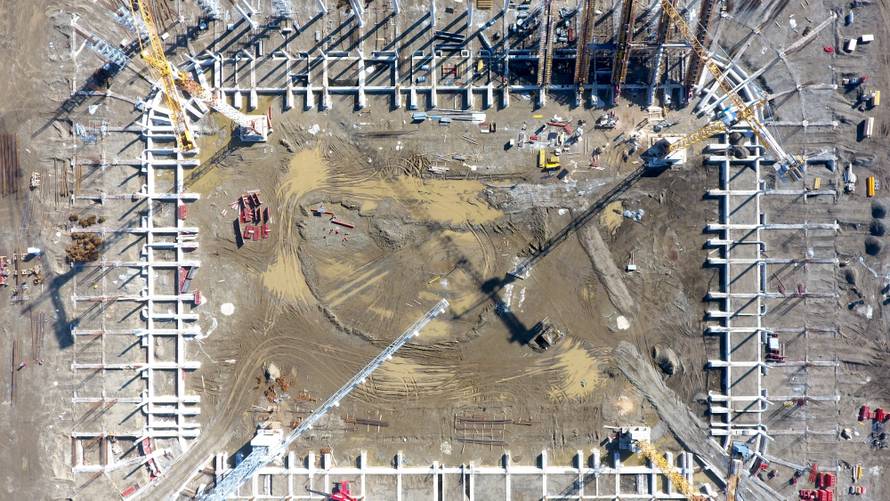 Tko će dočekati? Novi stadion Osijeka nazire se iz zraka...