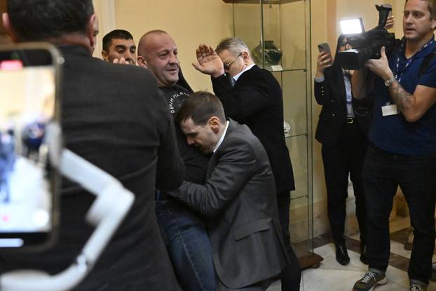 Beograd: Tučnjava u parlamentu, predstavnici opozicije pokušali spriječiti održavanja kolegija