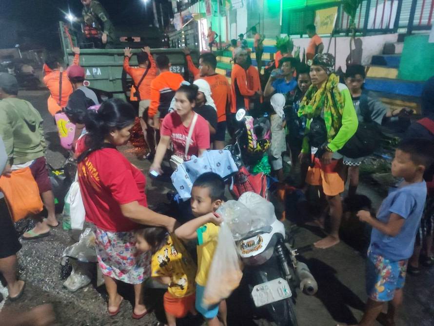 Rescue operation following flood due to Tropical Storm Nalgae in Philippines