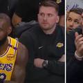 VIDEO Dončić prvi put na klupi Lakersa. Oduševio ga LeBronov potez protiv Ivice Zupca...